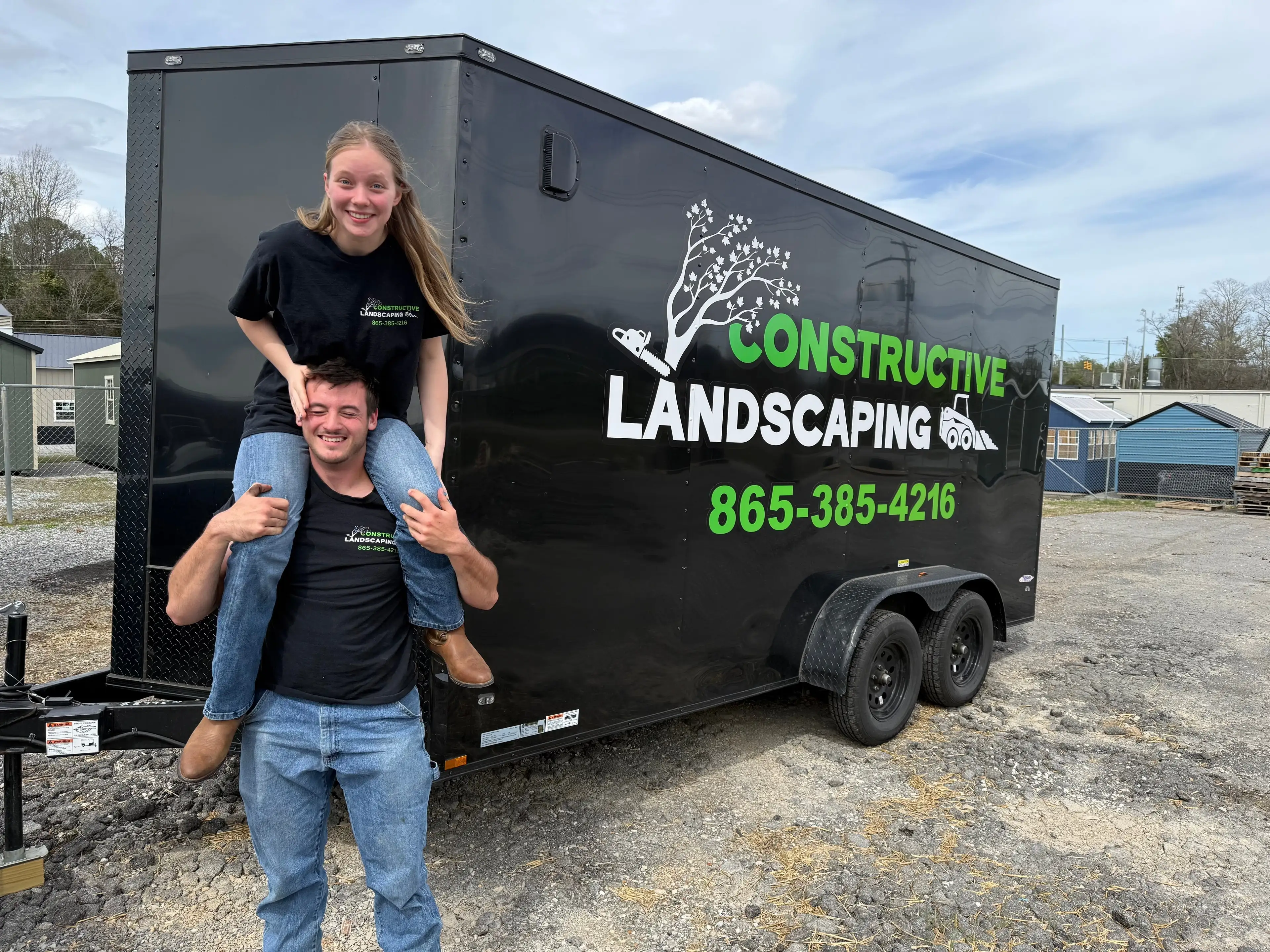 Chayim and Tori, owners of Constructive Landscaping